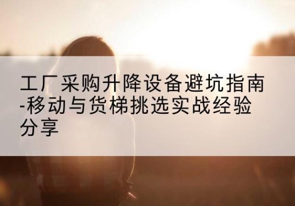 澄城移动式升降机怎么选-工厂采购升降设备避坑指南-移动与货梯挑选实战经验分享
