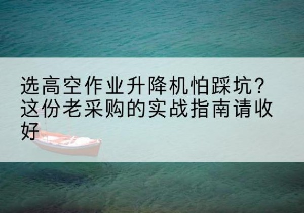 澄城高空作业升降机厂家推荐-选高空作业升降机怕踩坑？这份老采购的实战指南请收好